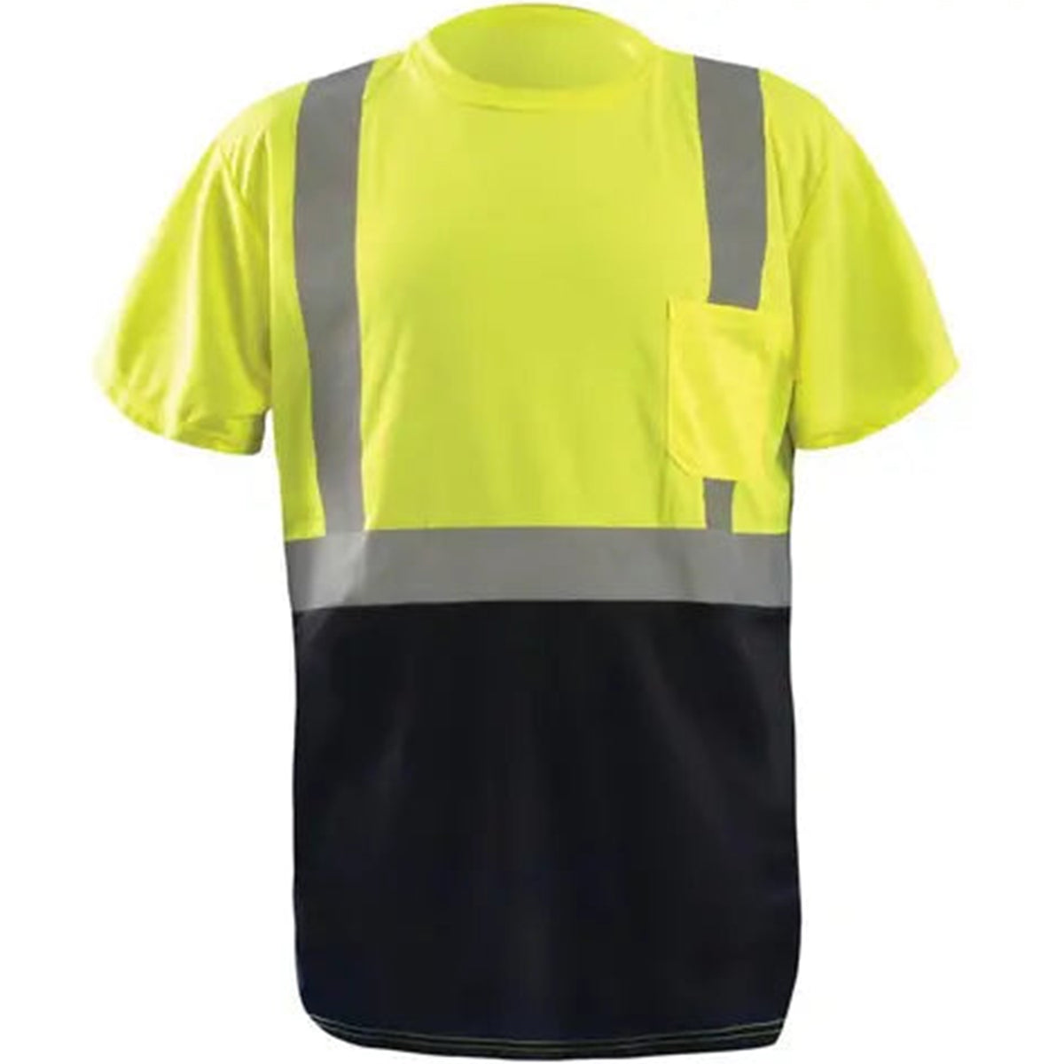 OccuNomix Men's Short Sleeve Black Bottom Wicking Birdseye T-Shirt W/Pocket