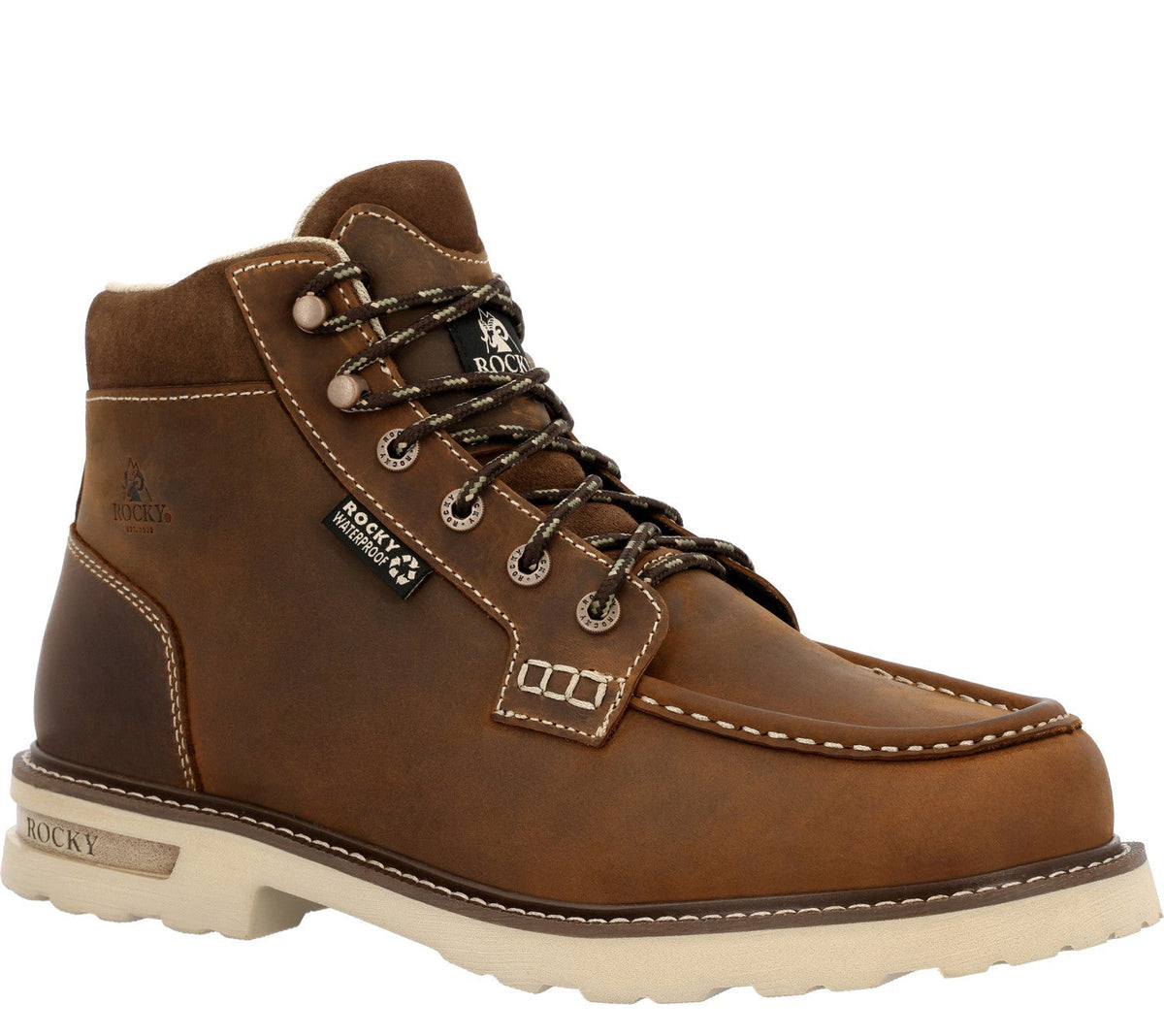 Rocky Men's Grindstone XTR 6" Waterproof EH Moc Toe Work Boot Work Boots Rocky