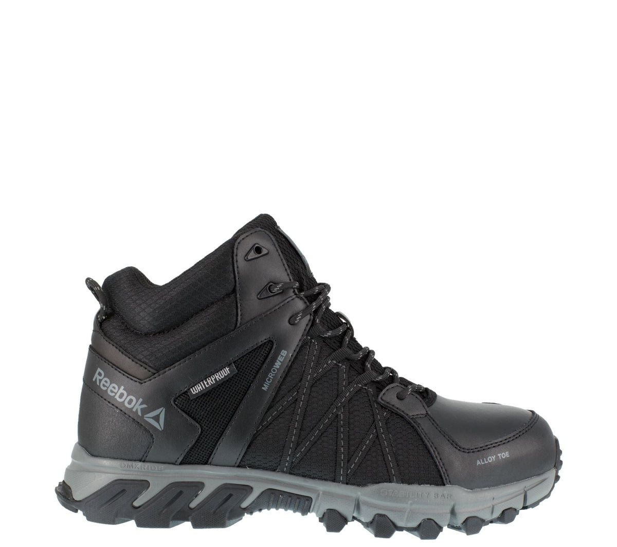 Reebok Work Men's Trailgrip Waterproof EH Alloy Toe Mid Work Boot Work Boots Reebok Work Black 10 M