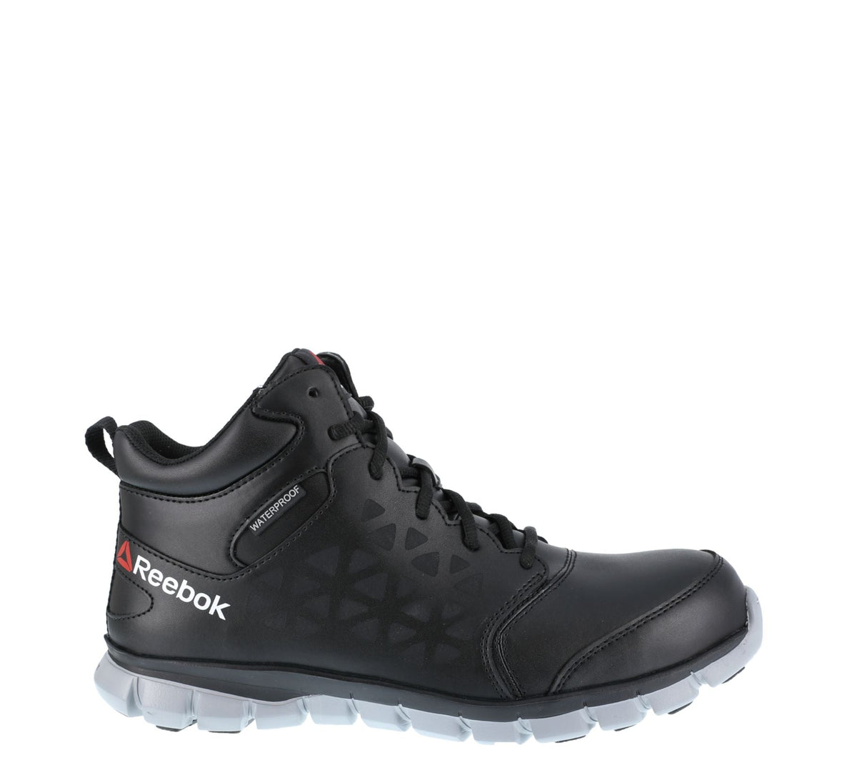 Reebok Work Men's Sublite Cushion Waterproof Comp Toe Mid Shoe Work Shoes Reebok Work Black 10 M