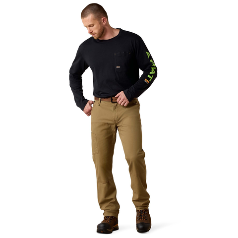Ariat Men&#39;s Rebar M4 DuraStretch Made Tough Double Front Straight Leg Pant - Work World - Workwear, Work Boots, Safety Gear