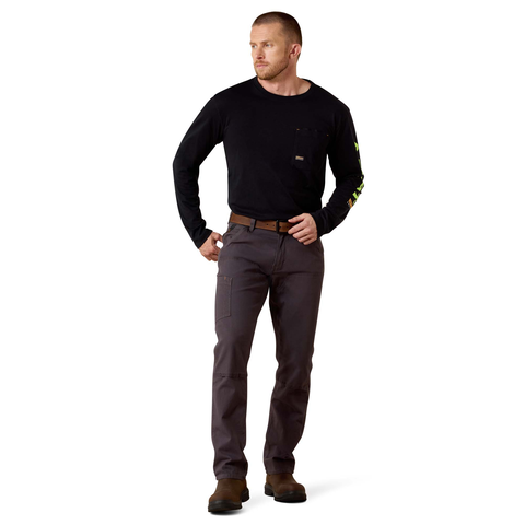 Ariat Men&#39;s Rebar M4 DuraStretch Made Tough Double Front Straight Leg Pant - Work World - Workwear, Work Boots, Safety Gear