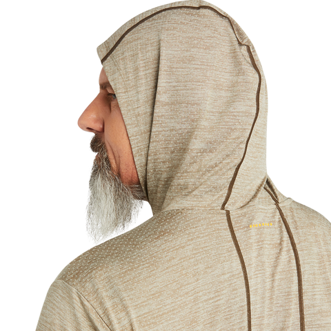 Ariat Men's Rebar Evolution Hooded Sun Long Sleeve Shirt Long Sleeve T-Shirts Ariat