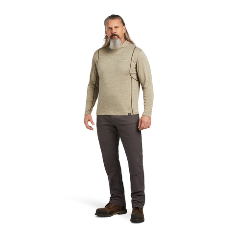 Ariat Men's Rebar Evolution Hooded Sun Long Sleeve Shirt Long Sleeve T-Shirts Ariat