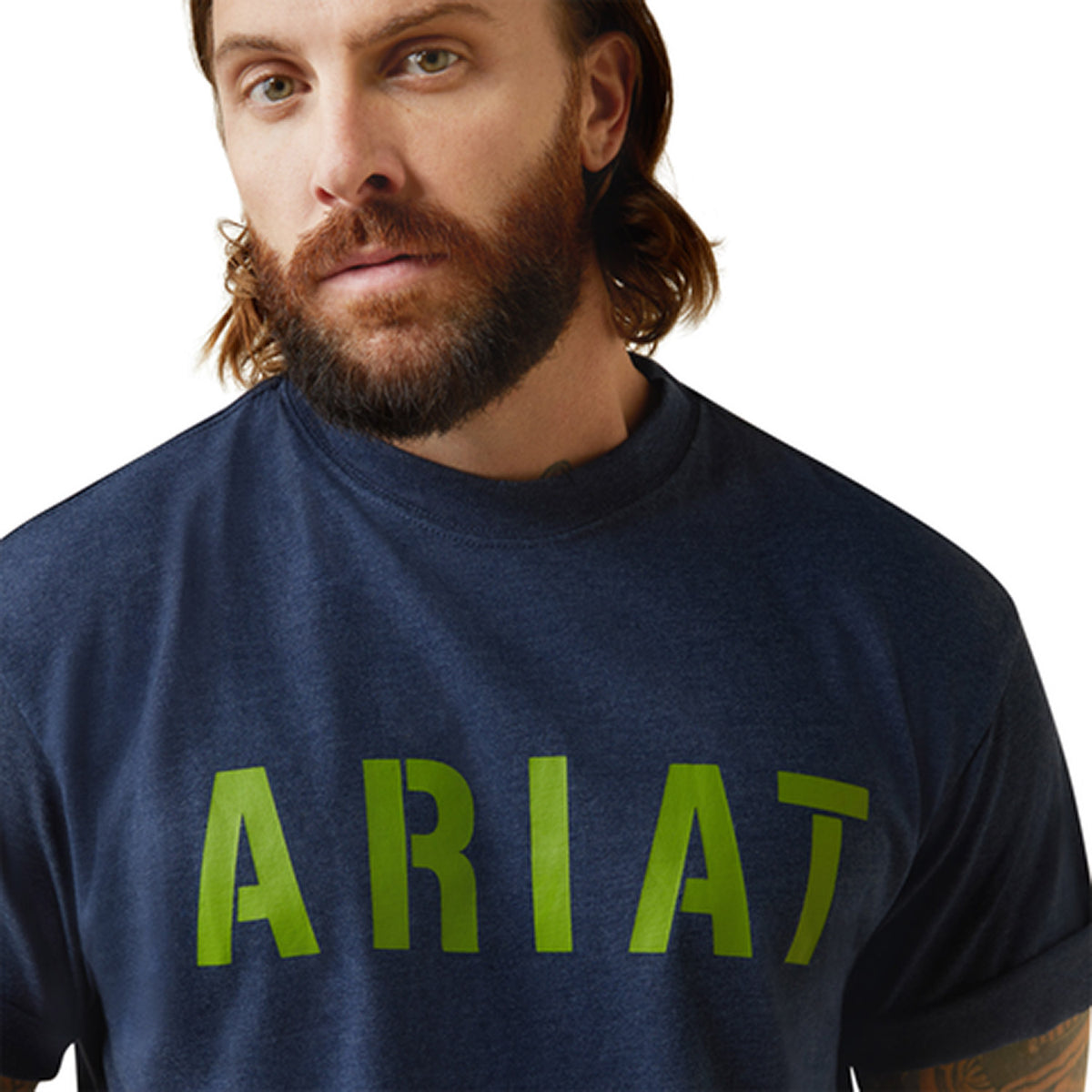 Ariat Men&#39;s Rebar Cotton Strong Block Graphic Short Sleeve Tee - Work World - Workwear, Work Boots, Safety Gear