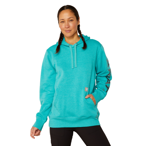 Ariat Women's Rebar Graphic Sleeve Hoodie Sweatshirts & Hoodies Ariat Latigo Bay Heather L Reg