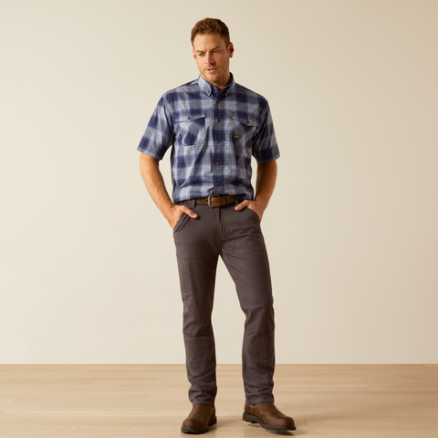 Ariat Men's Made Tough Durastretch Button-Down Short Sleeve Work Shirt Work Shirts Ariat