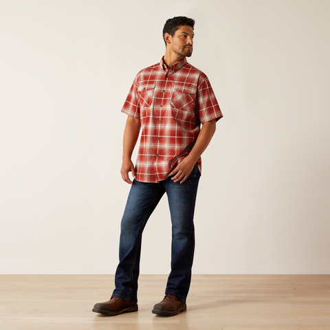 Ariat Men&#39;s Made Tough Durastretch Button-Down Short Sleeve Work Shirt - Work World - Workwear, Work Boots, Safety Gear