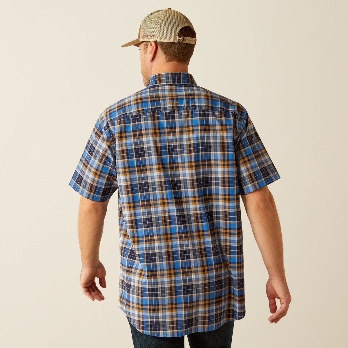 Ariat Men's Made Tough Durastretch Button-Down Short Sleeve Work Shirt Work Shirts Ariat