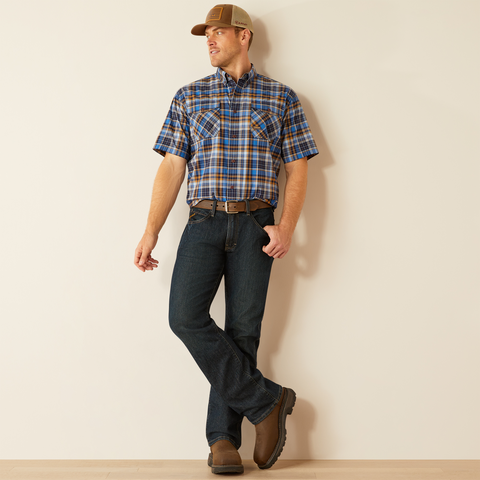 Ariat Men's Made Tough Durastretch Button-Down Short Sleeve Work Shirt Work Shirts Ariat