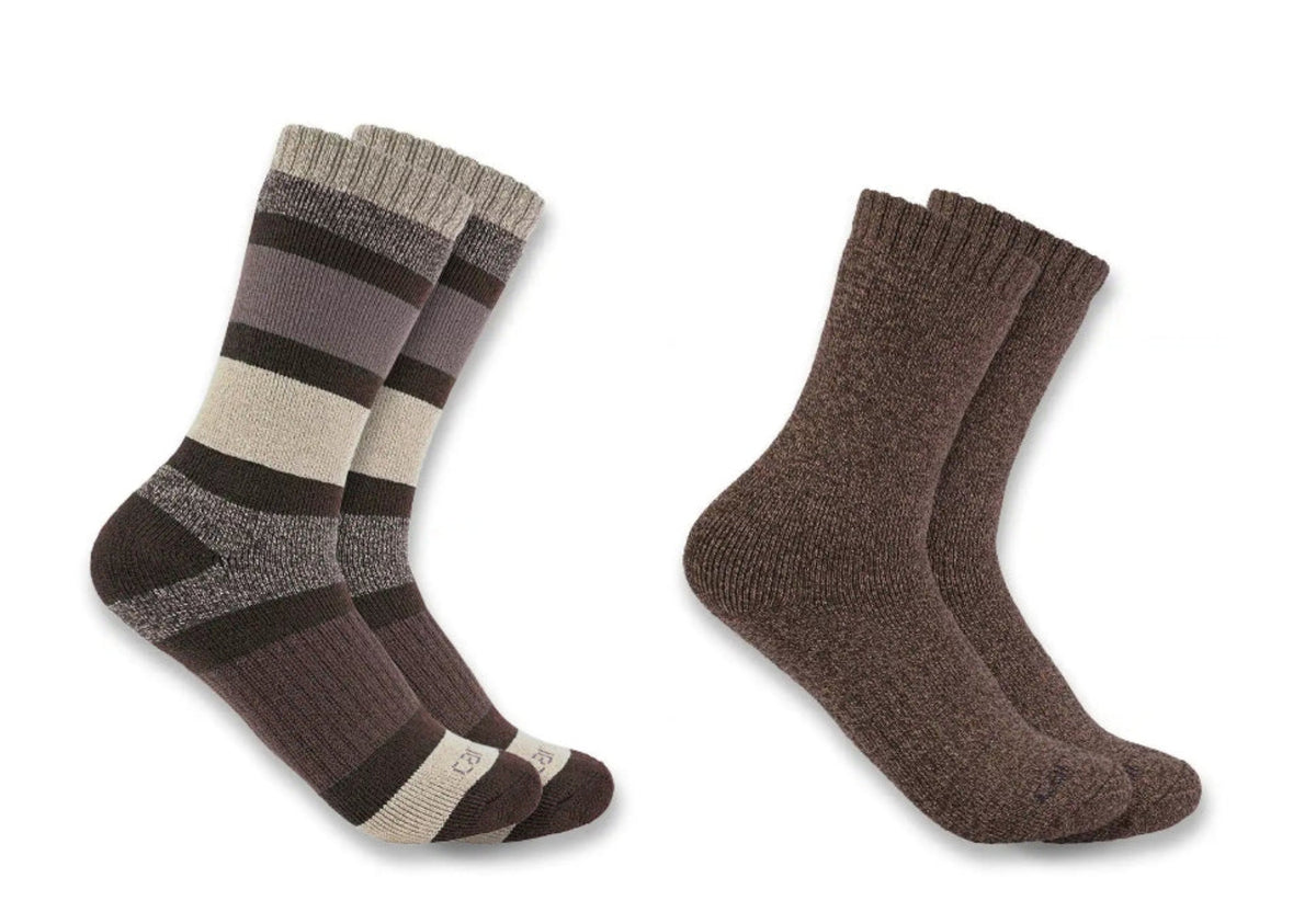Carhartt Women's Heavyweight Crew Sock 2 Pack Socks Carhartt Assorted M