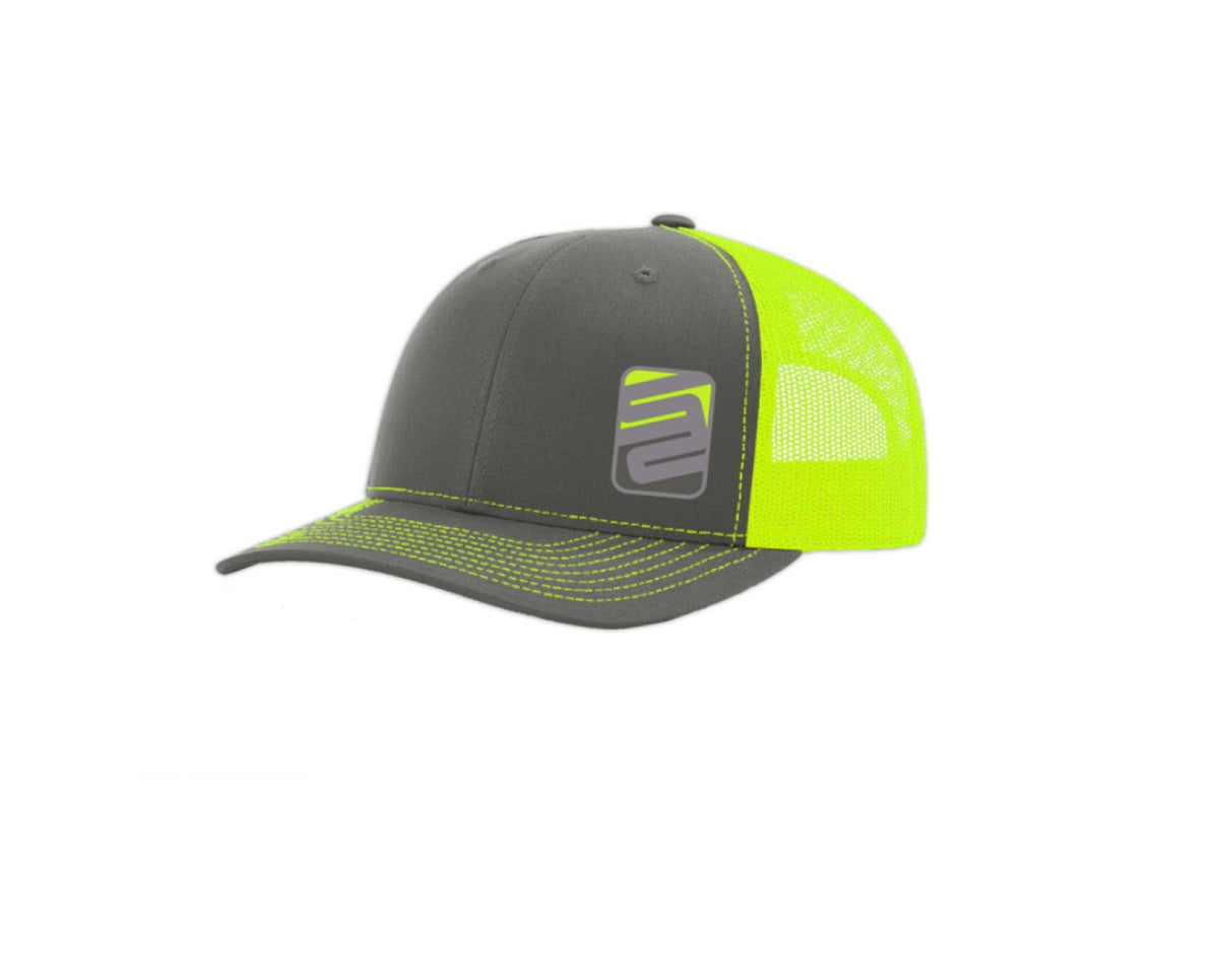 SafetyShirtz Richardson Mesh Snap-Back Cap Hats & Caps SafetyShirtz Charcoal/Safety Green OS