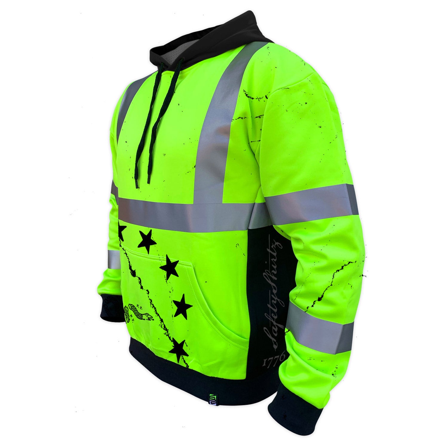 SafetyShirtz Men's SS360º 1776 Class 3 Hi-Vis Safety Hoodie - Work World - Workwear, Work Boots, Safety Gear