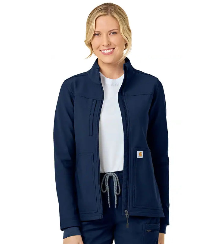 Carhartt Women's Rugged Flex Bonded Fleece Jacket Jackets & Coats Carhartt Navy 2XL Reg