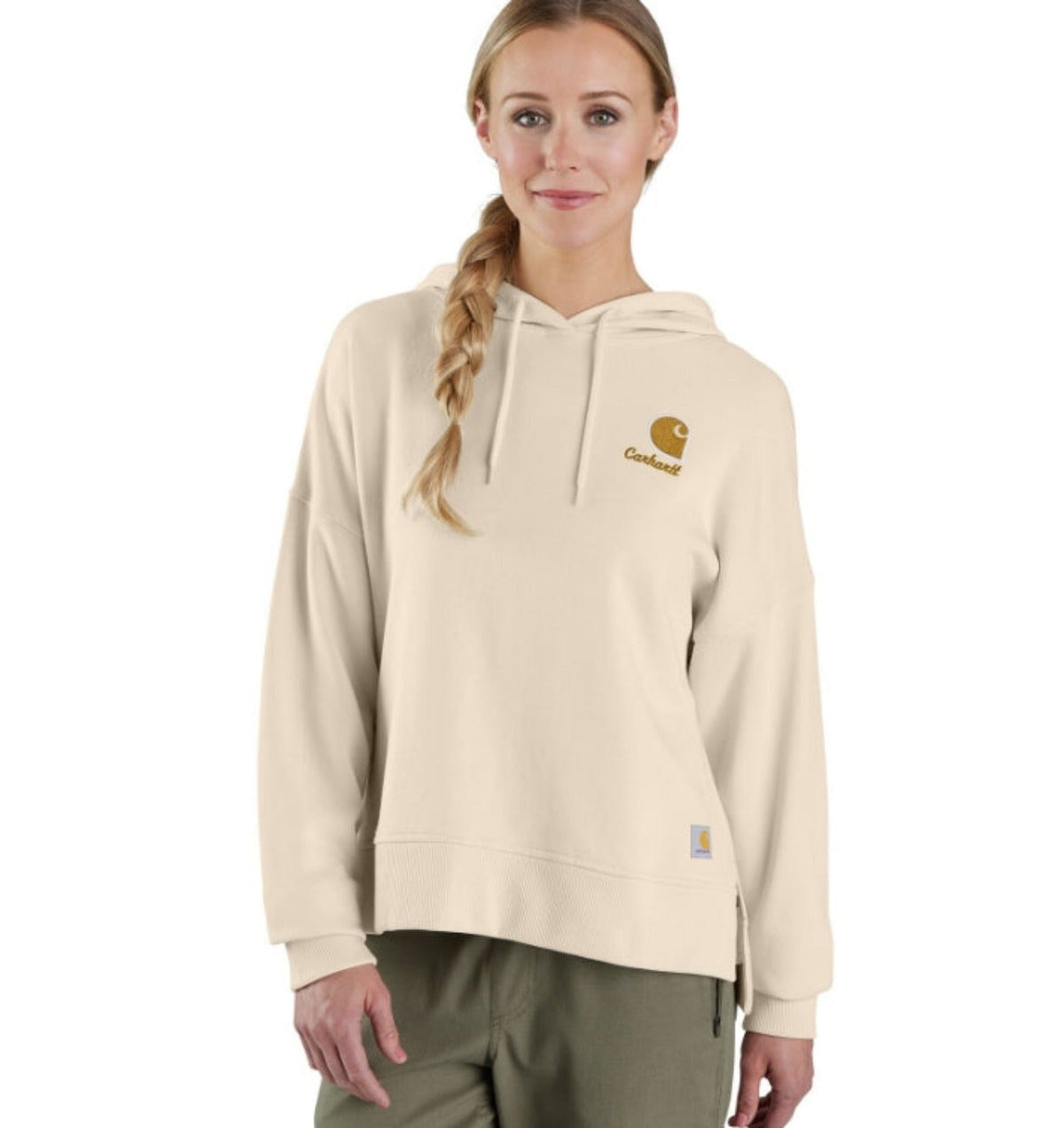 Carhartt Women's TENCEL Fiber Series Graphic Hoodie Sweatshirts & Hoodies Carhartt Oat Milk 2XL Reg
