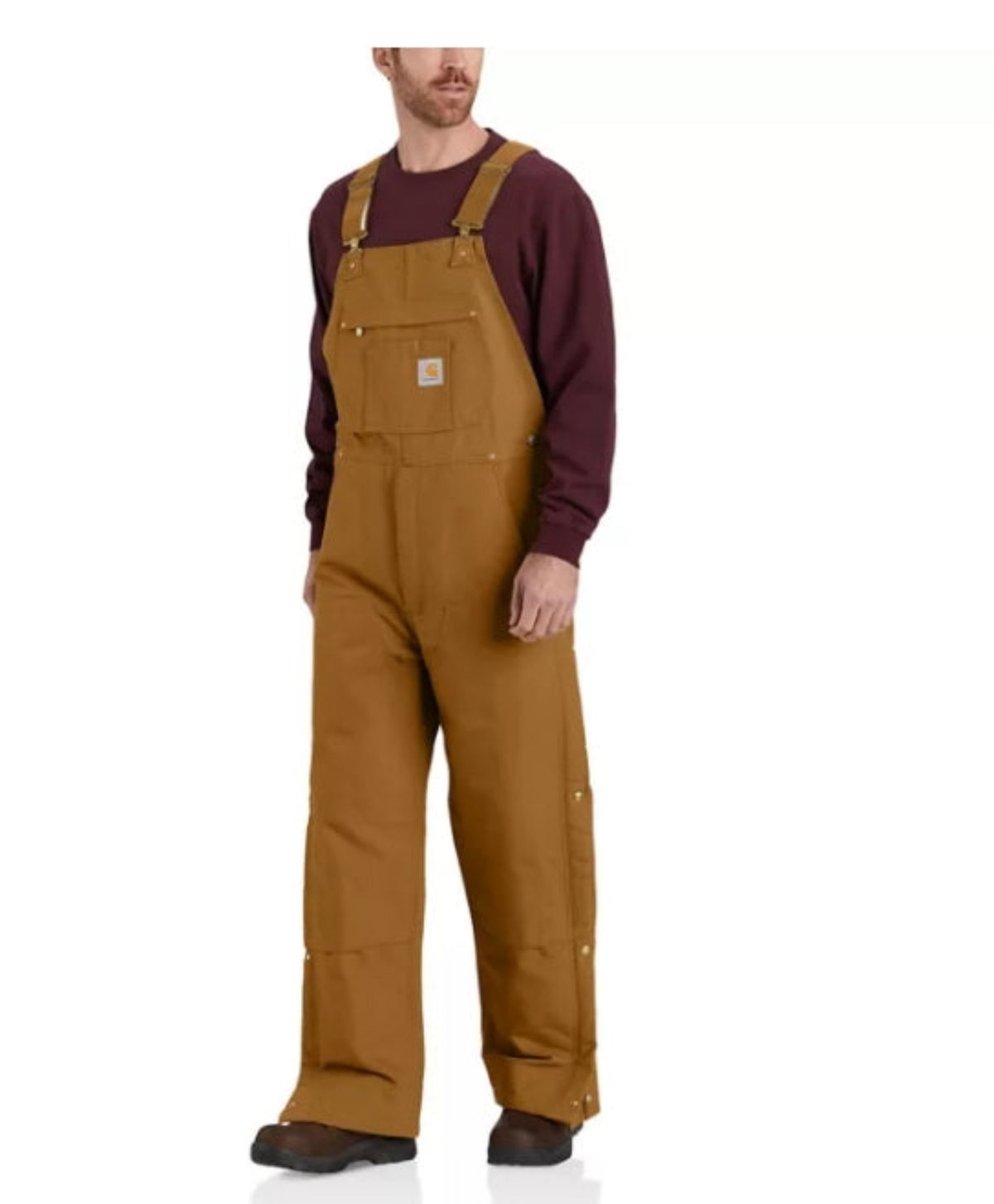 Carhartt Men&#39;s Loose Fit Firm Duck Insulted Bib Overall - Work World - Workwear, Work Boots, Safety Gear