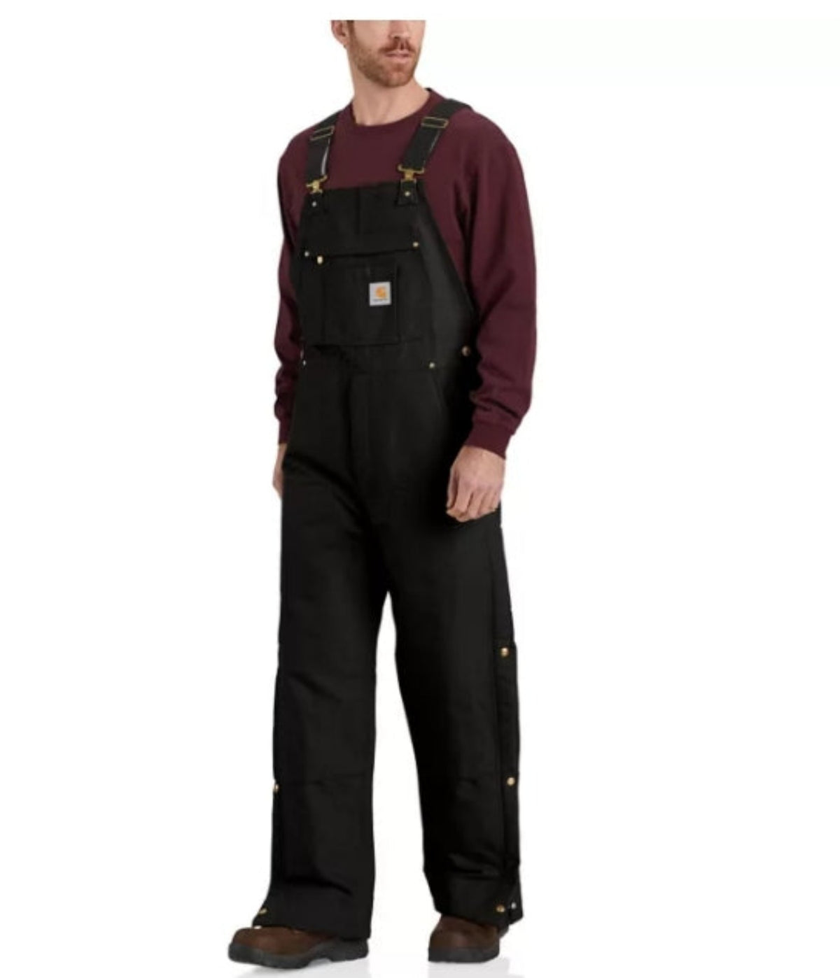 Carhartt Men&#39;s Loose Fit Firm Duck Insulted Bib Overall - Work World - Workwear, Work Boots, Safety Gear