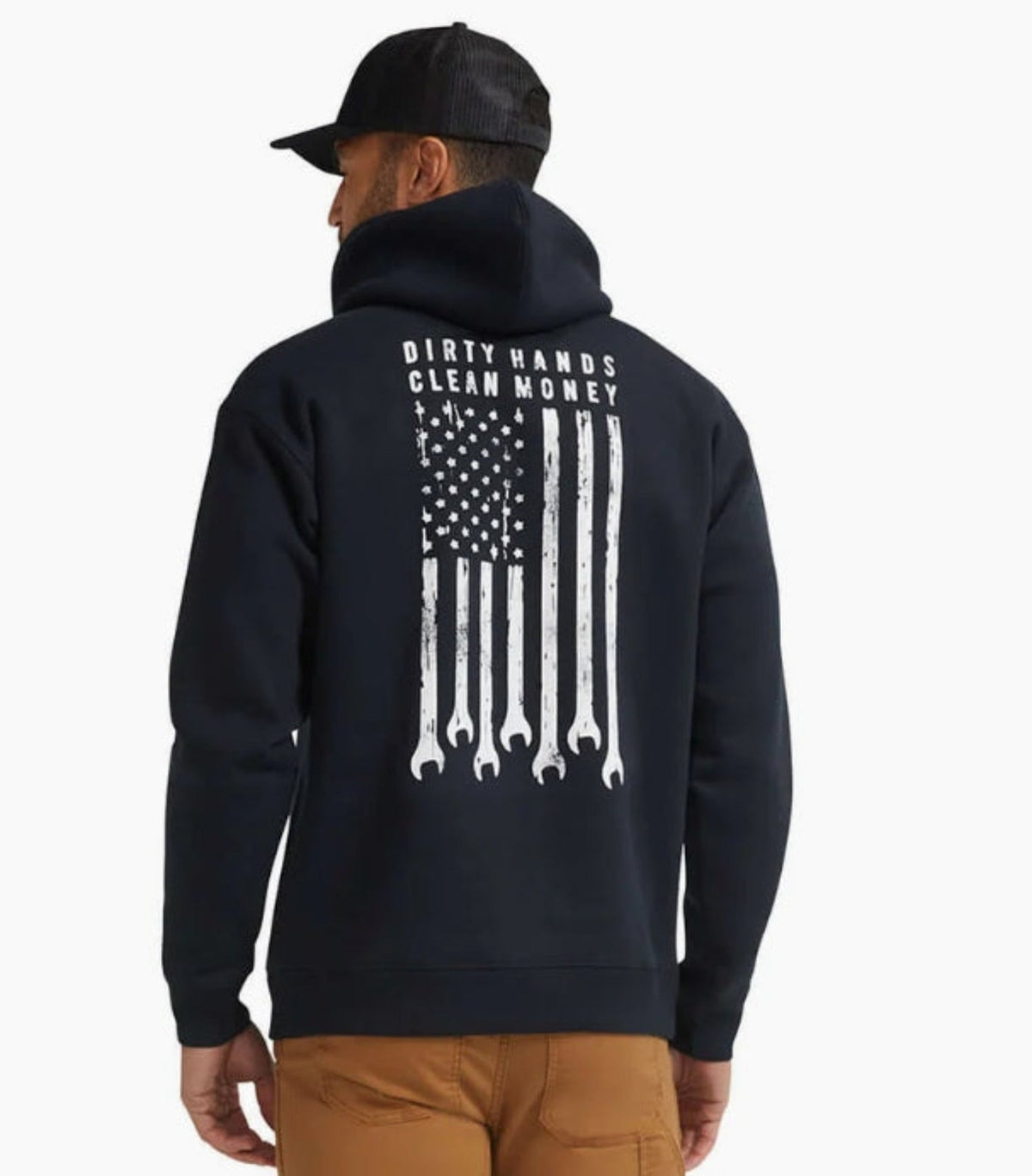 Troll Co. Men's "Dirty Hands Clean Money" Flagship Graphic Hoodie Sweatshirts & Hoodies Troll Co. Black 2XL Reg