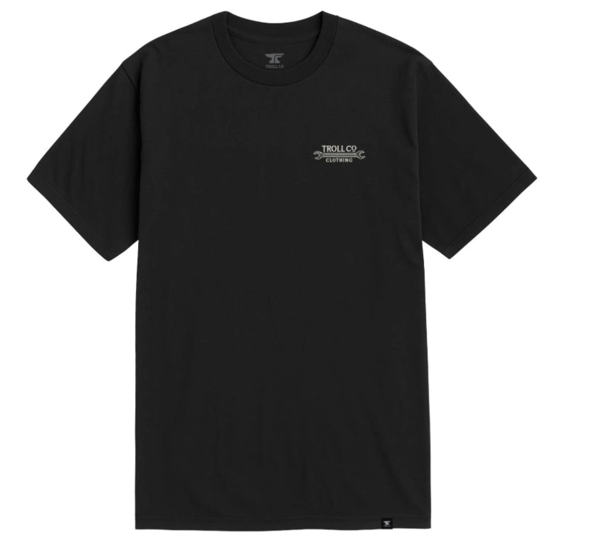 Troll Co. Men's "Dirty Hands Clean Money" Wing Spanner Graphic Short Sleeve T-Shirt T-Shirts Troll Co.