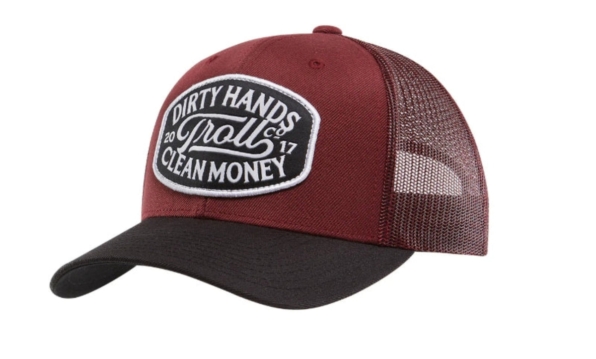 Troll Co. "Dirty Hands Clean Money" Model T Graphic Curved Bill Cap Hats & Caps Troll Co. Port/Black OS