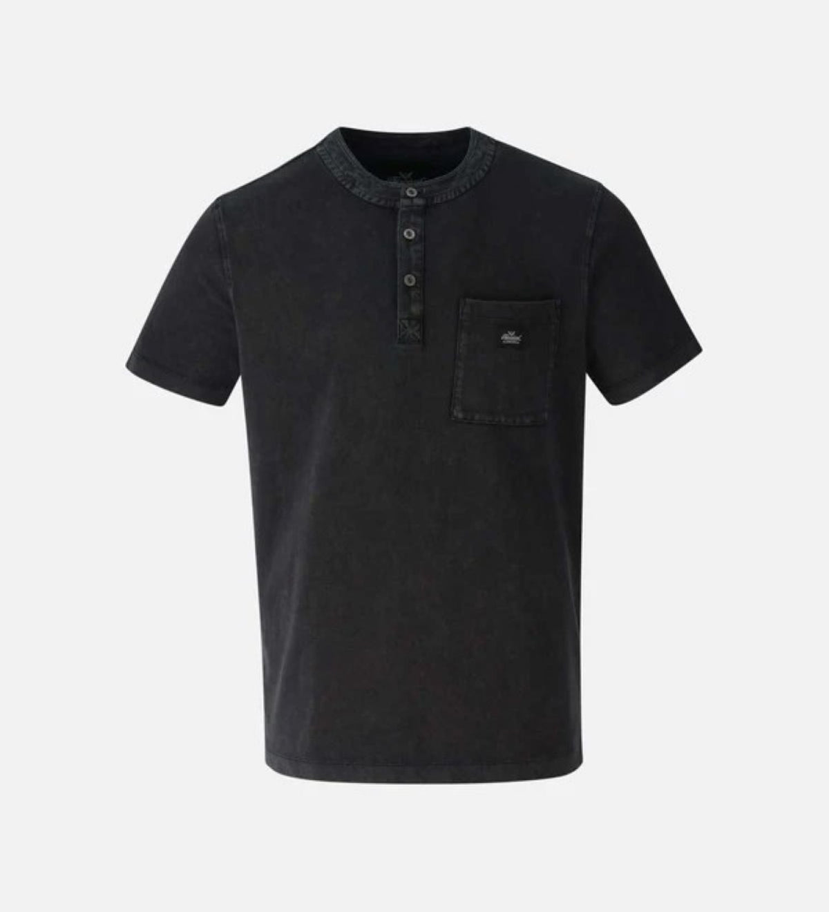 Thorogood Men's Vintage Wash Chest Pocket Short Sleeve Henley T-Shirts Thorogood Black 2XL Reg