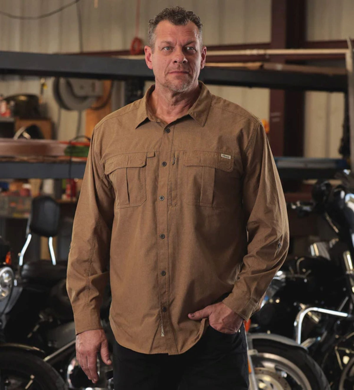 Thorogood Men's Convertible All Season UPF Button-Down Long Sleeve Work Shirt Work Shirts Thorogood