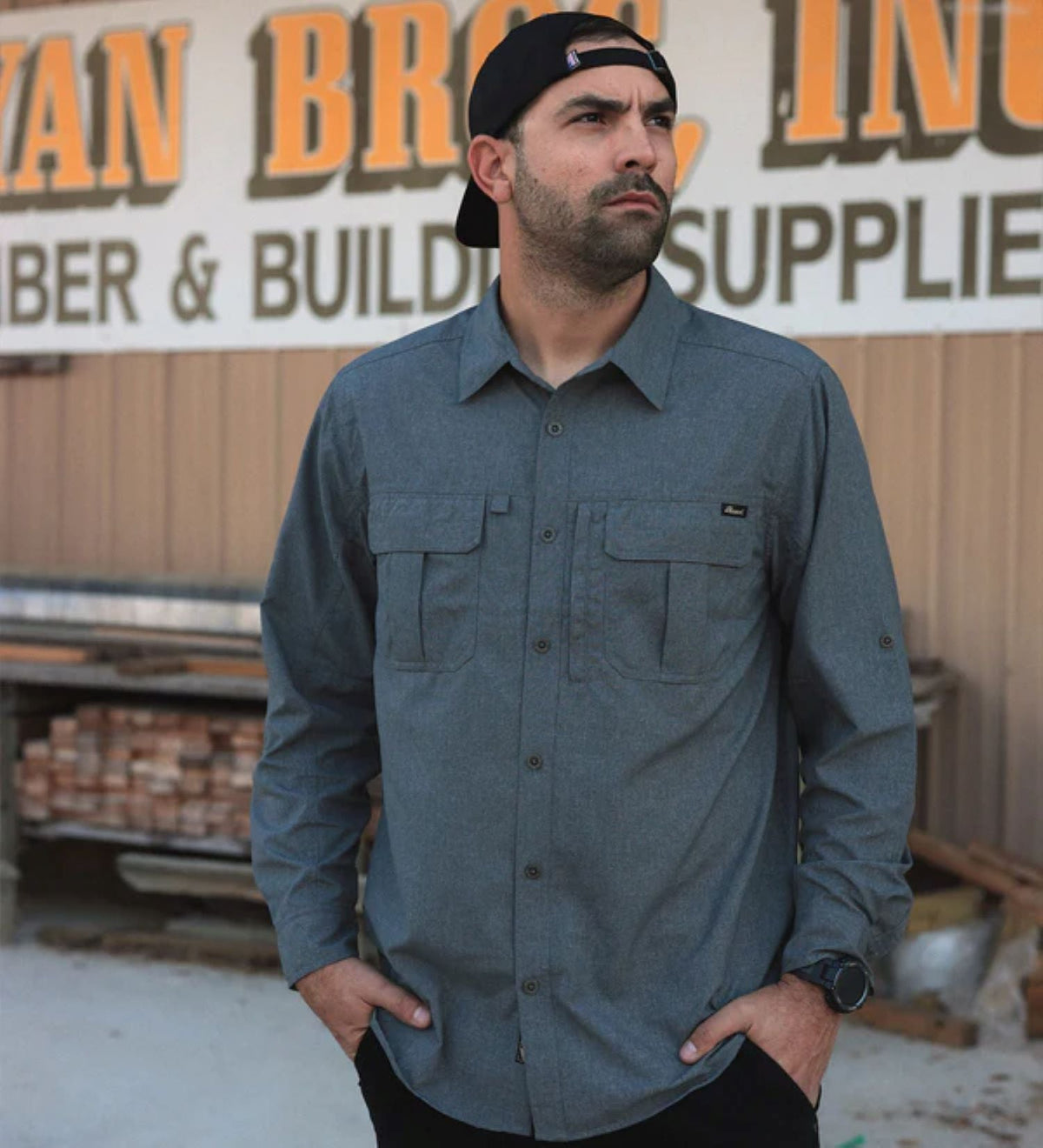 Thorogood Men's Convertible All Season UPF Button-Down Long Sleeve Work Shirt Work Shirts Thorogood