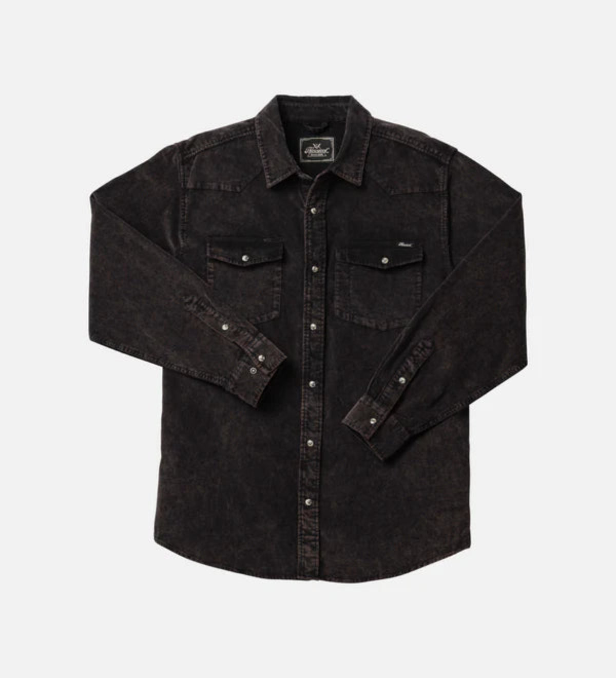 Thorogood Men's Wellington Corduroy Snap-Front Long Sleeve Work Shirt Work Shirts Thorogood Black 2XL Reg
