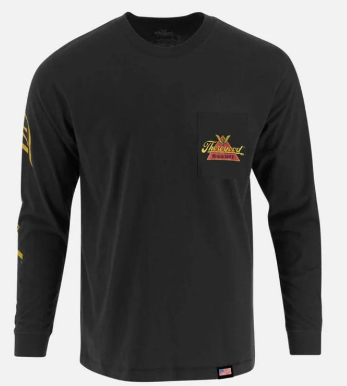 Thorogood Logo Graphic Chest Pocket Cotton Long Sleeve T-Shirt T-Shirts Thorogood Black 2XL Reg
