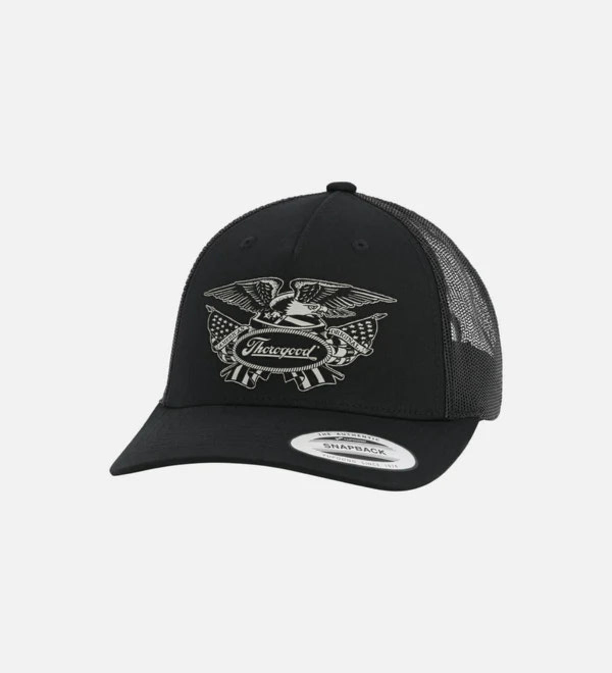 Thorogood Men's Old Glory Graphic Snapback Meshback Cap Hats & Caps Thorogood Black OS