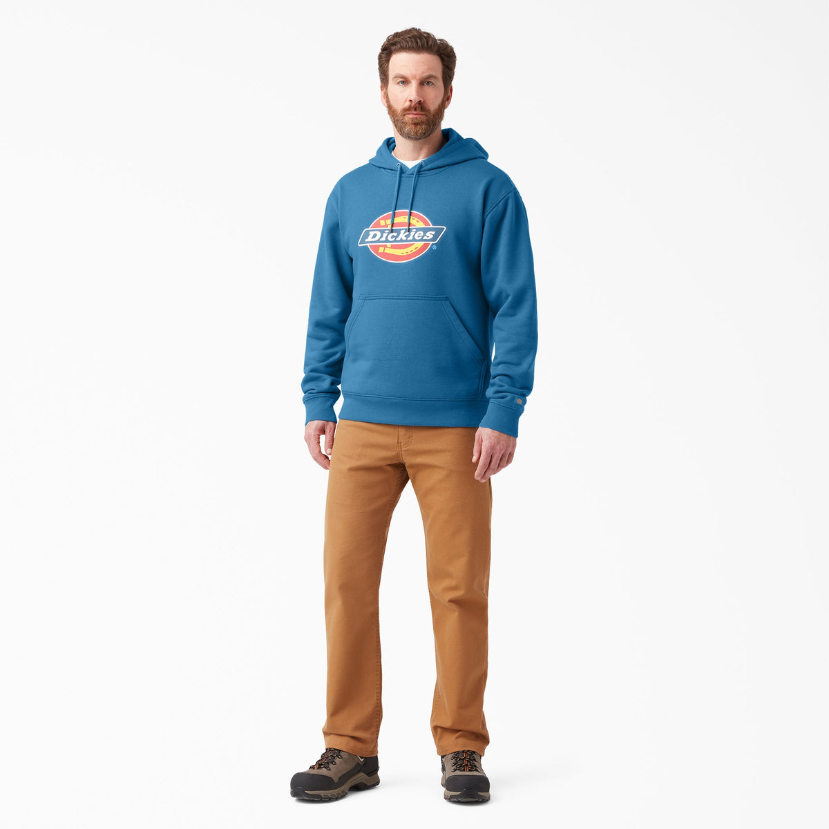 Dickies Men's Tri-Color Logo Knit Fleece Hoodie Sweatshirts & Hoodies Dickies