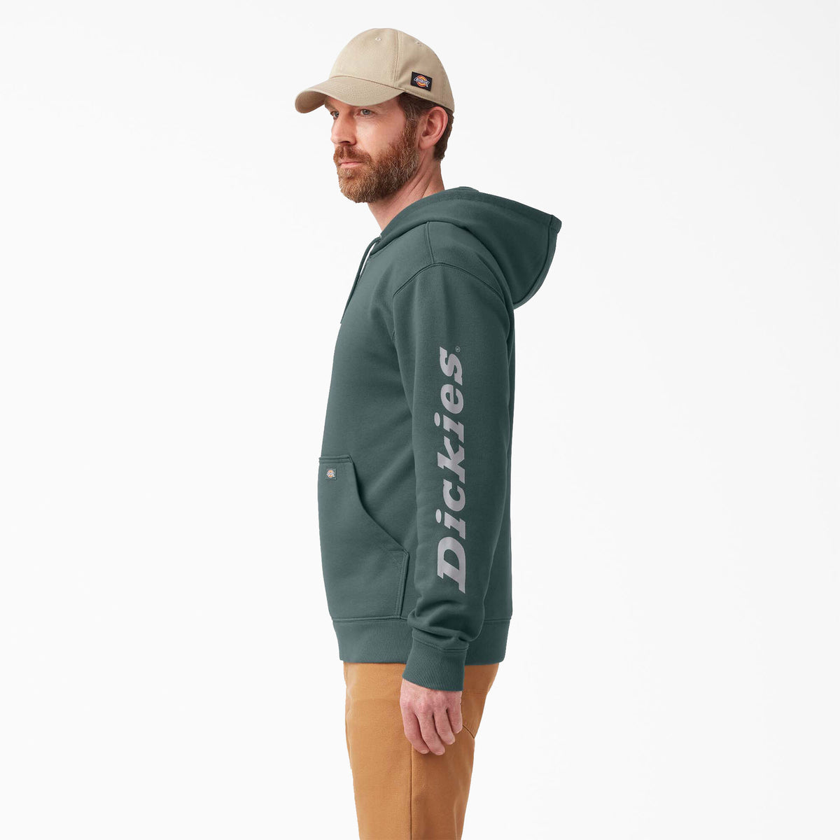 Dickies Men&#39;s Water Repellent Sleeve Logo Hoodie - Work World - Workwear, Work Boots, Safety Gear