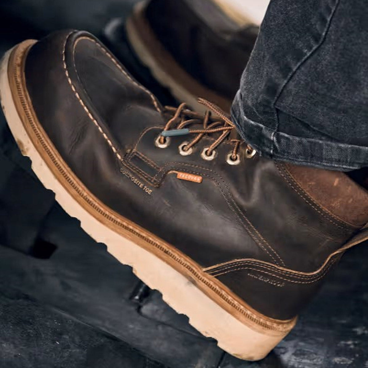 Tecovas Men's LongHaul Waterproof 6" Moc Comp Toe Work Boot Work Boots Tecovas