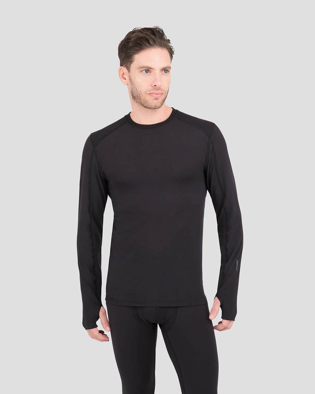 Terramar Men's Thermolator Long Sleeve Thermal Crew Thermals & Underwear Terramar Black 2XL Reg