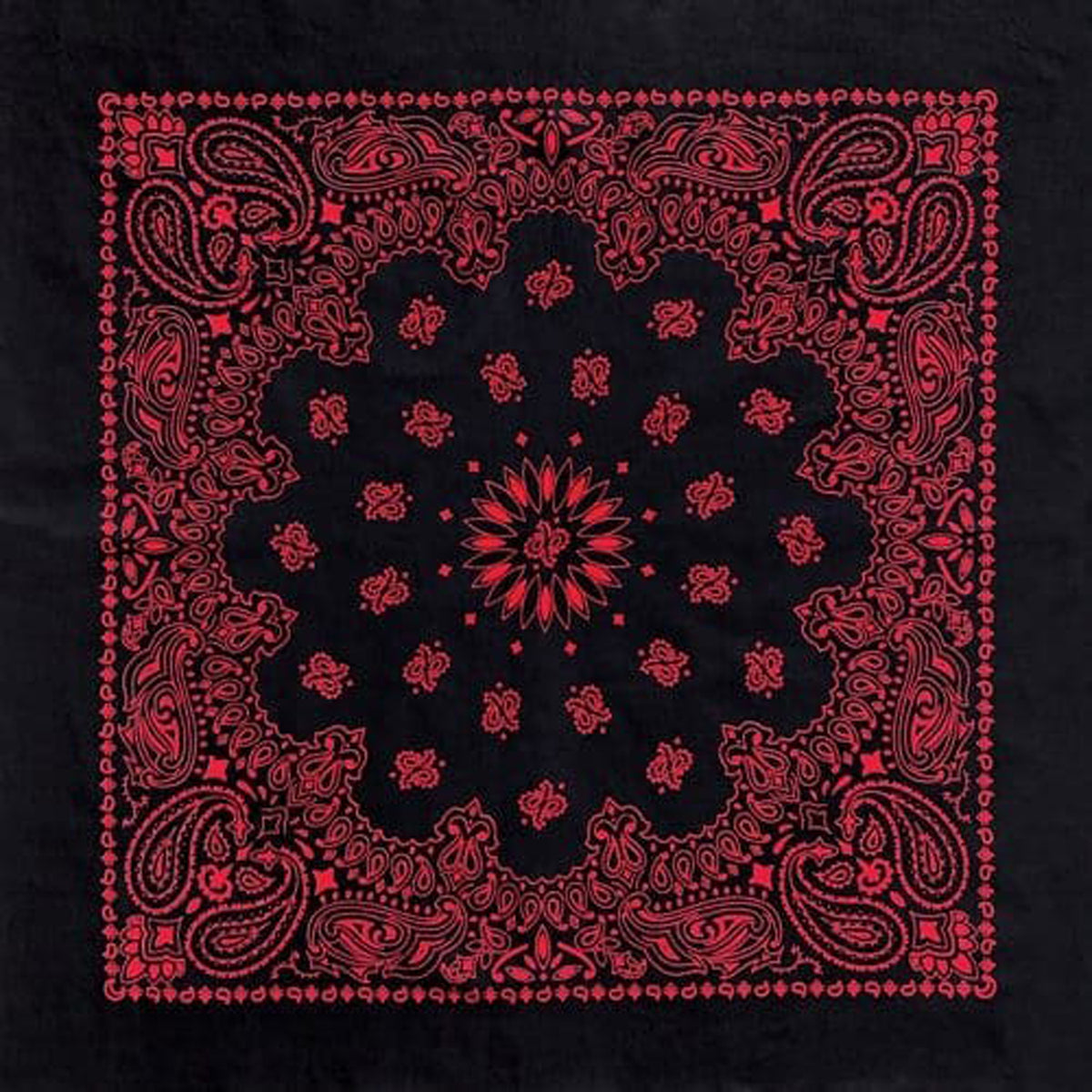 The Bandanna Company 27" Paisley Bandanna Misc The Bandanna Company Black/Red OS