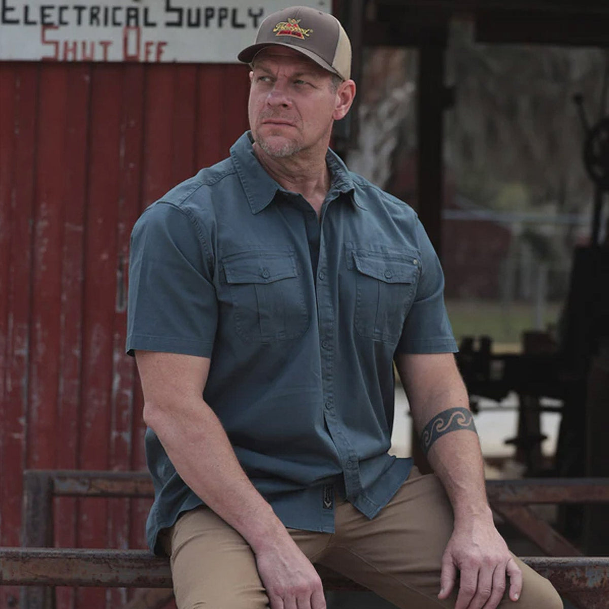 Thorogood Men&#39;s Stretch Utility Button-Down Short Sleeve Work Shirt - Work World - Workwear, Work Boots, Safety Gear