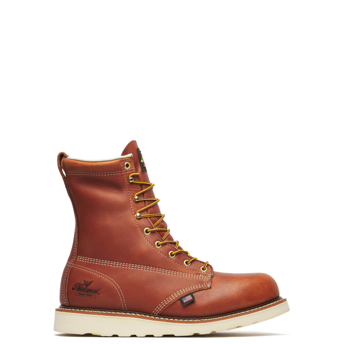 Thorogood Men's American Heritage 8" Steel Toe Wedge Boot Work Boots Thorogood Tobacco 10 2E
