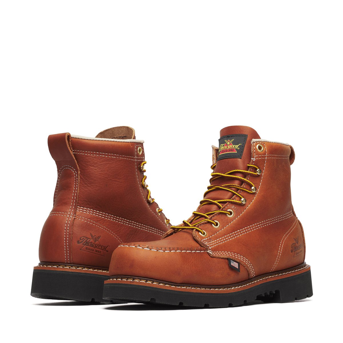 Thorogood Men's American Heritage 6" MAXWear 90 Moc Toe Steel Toe Work Boot