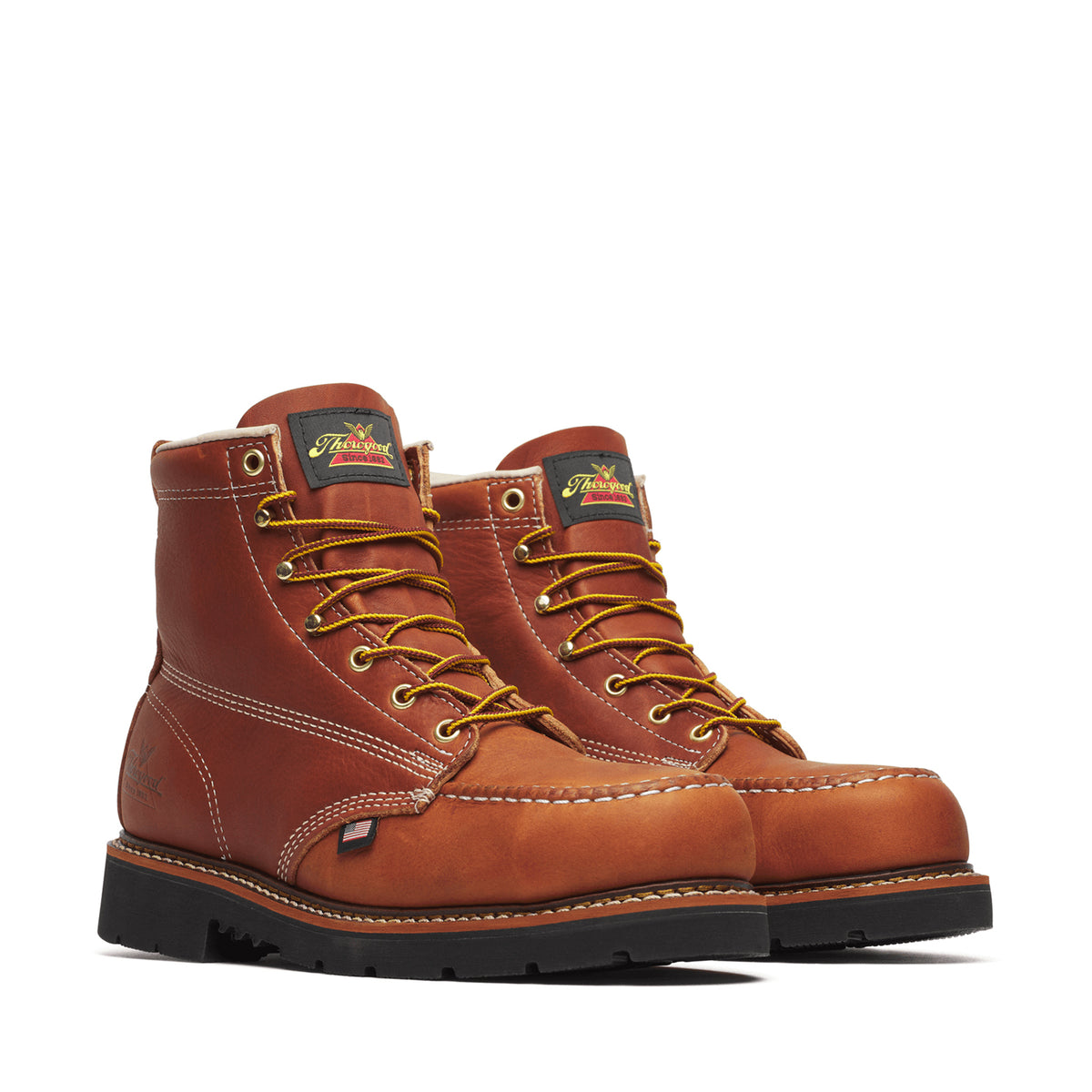 Thorogood Men's American Heritage 6" MAXWear 90 Moc Toe Steel Toe Work Boot