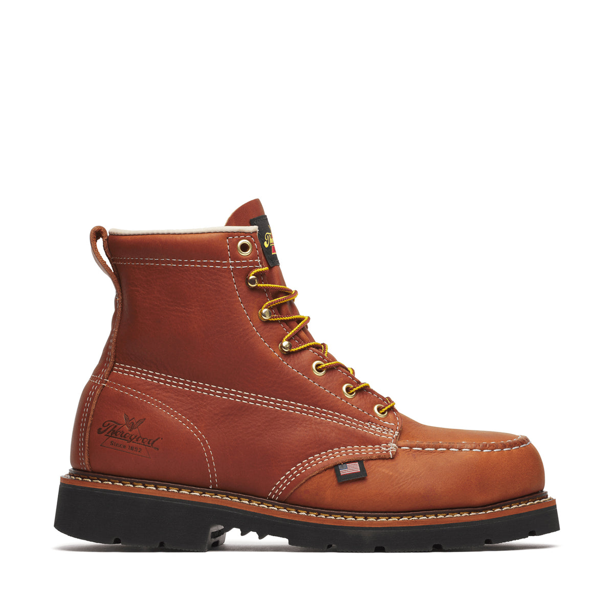 Thorogood Men's American Heritage 6" MAXWear 90 Moc Toe Steel Toe Work Boot