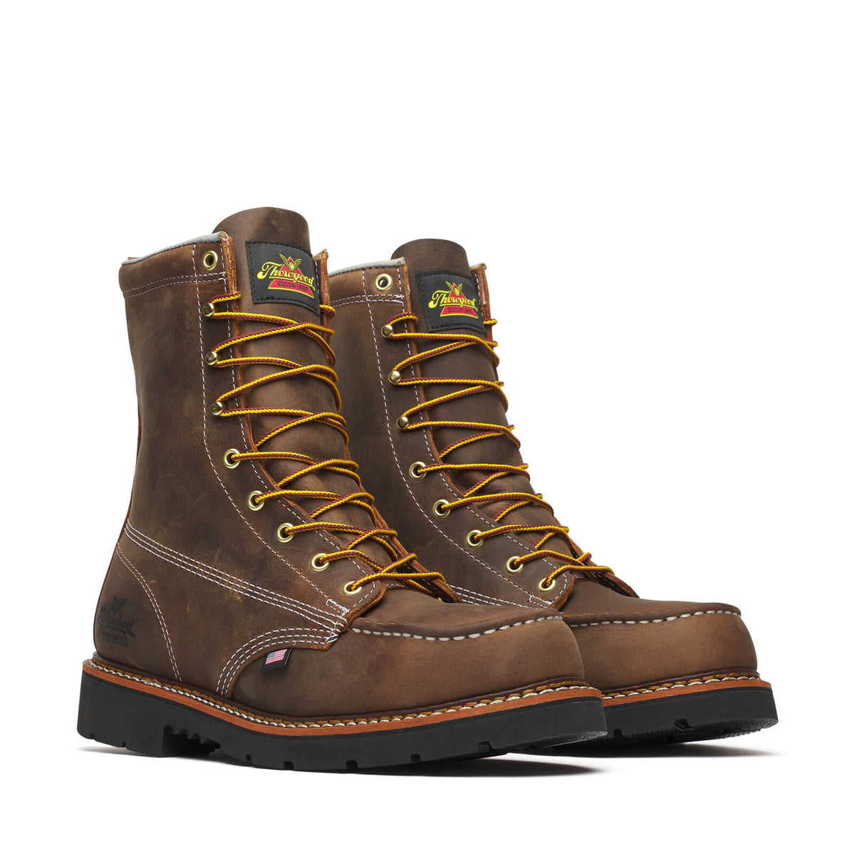 Thorogood Men's American Heritage 8" MAXWear 90 Moc Toe Steel Toe Work Boot
