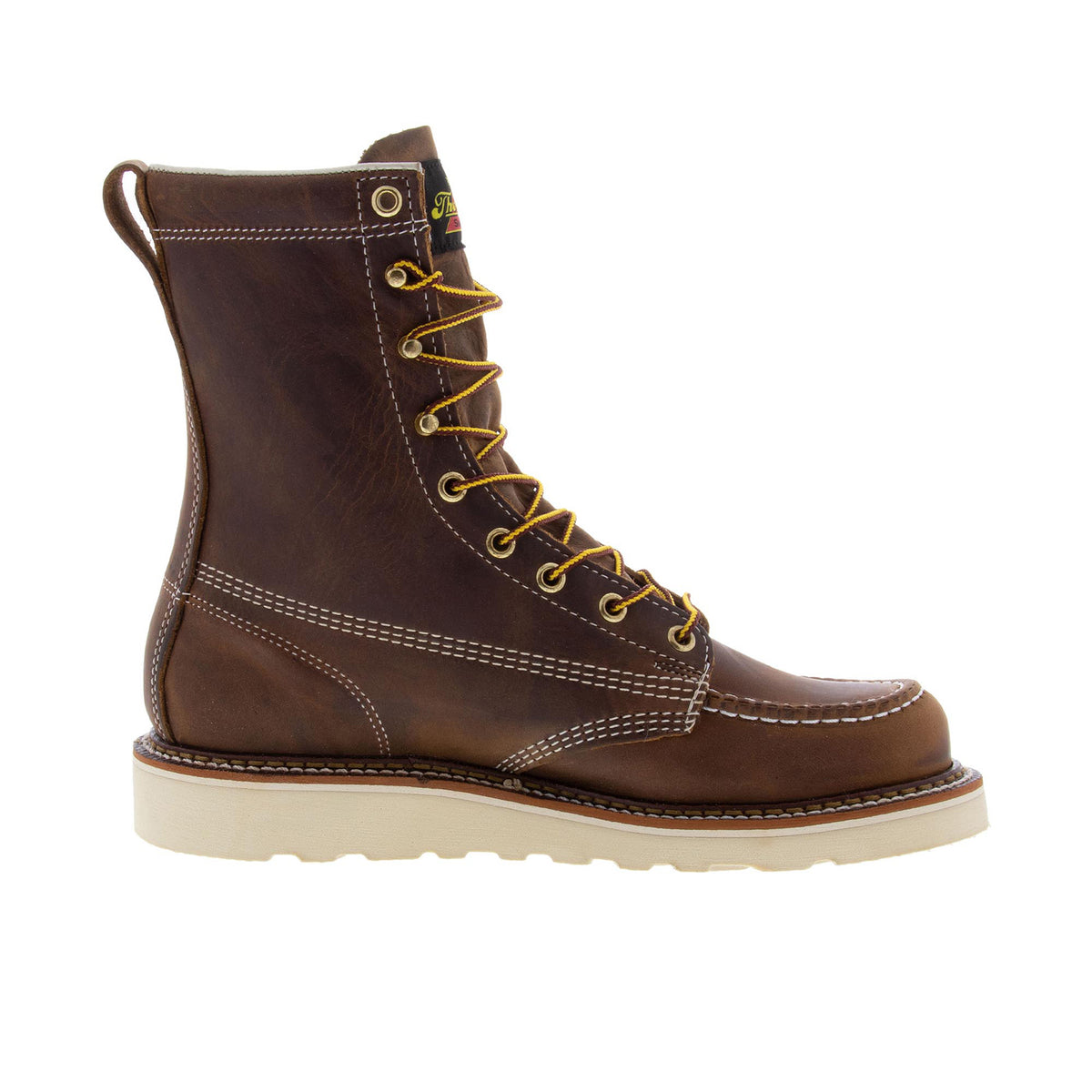 Thorogood Men's American Heritage 8 Inch Moc Toe MAXWear Wedge Soft Toe Work Boots Thorogood Trail Crazy Horse 10 2E