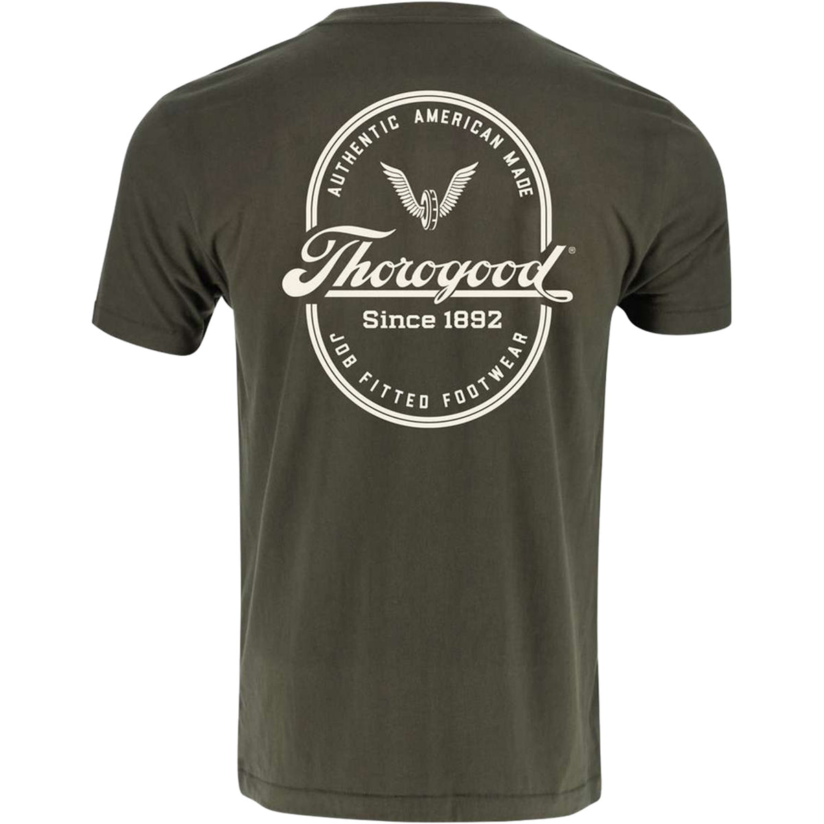 Thorogood Men's American Short Sleeve Pocket T-Shirt USA Made T-Shirts Thorogood Duffel Bag 2XL Reg