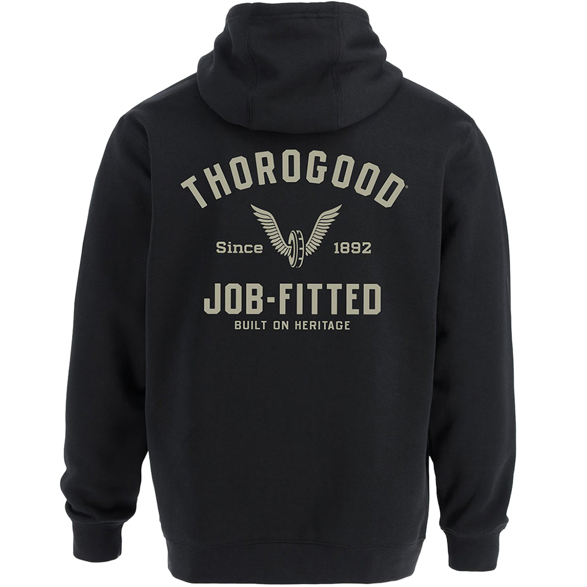 Thorogood Men's Job-Fitted Pullover Hooded Sweatshirt Sweatshirts & Hoodies Thorogood Black 2XL Reg