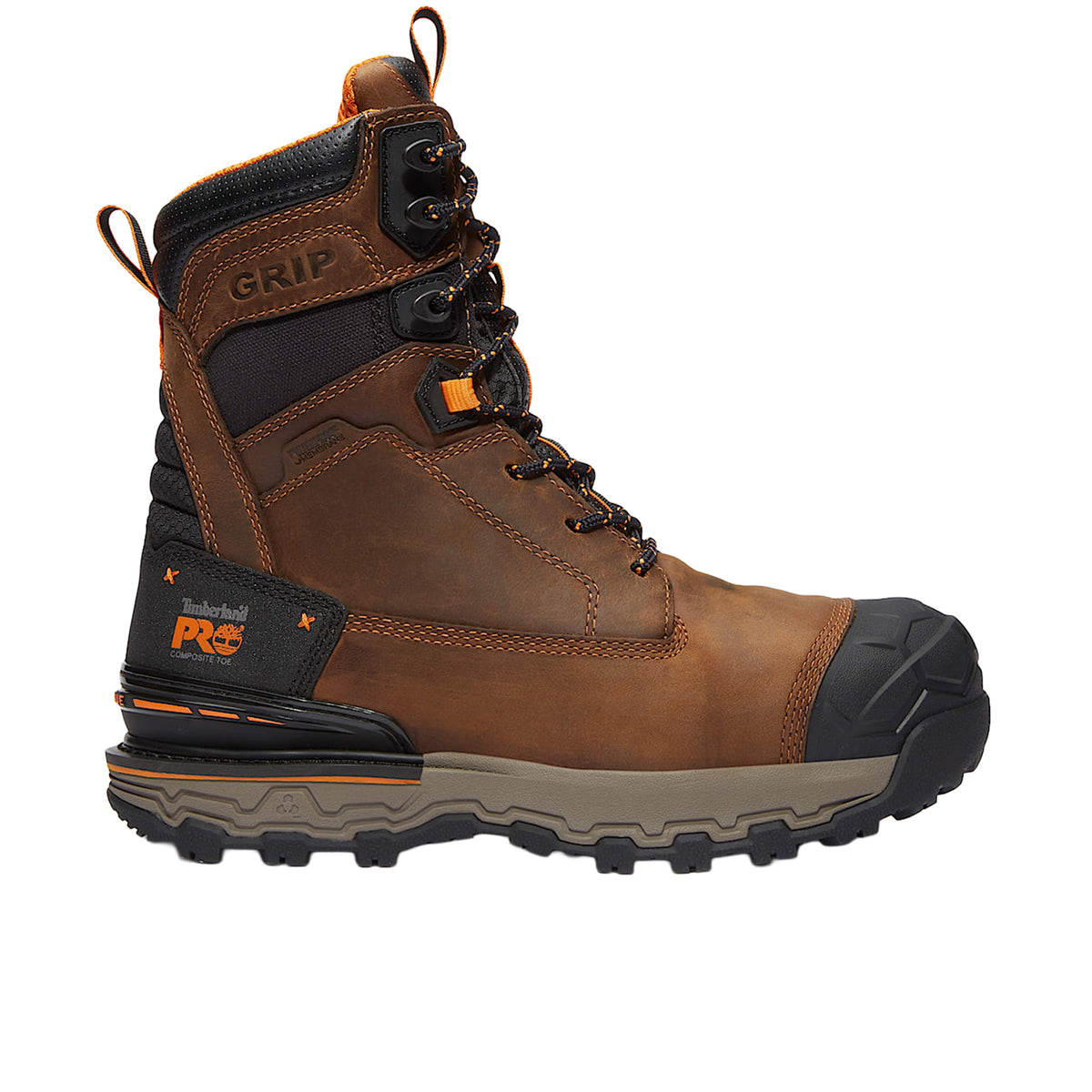 Timberland PRO Men's Boondock Ultralight 8" Waterproof Insulated Comp Toe Work Boot Work Boots Timberland PRO Medium Brown Full Grain 10 M