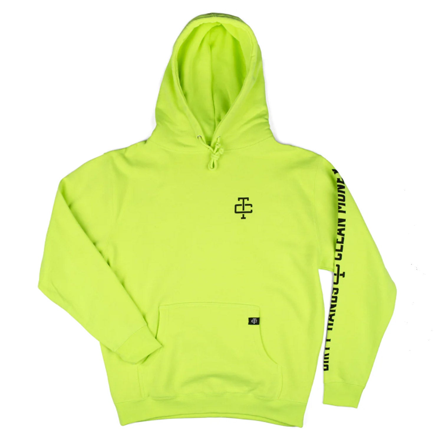 Troll Co. Men's Blaze Yellow "Dirty Hands Clean Money" Sleeve Logo Hoodie - Work World - Workwear, Work Boots, Safety Gear