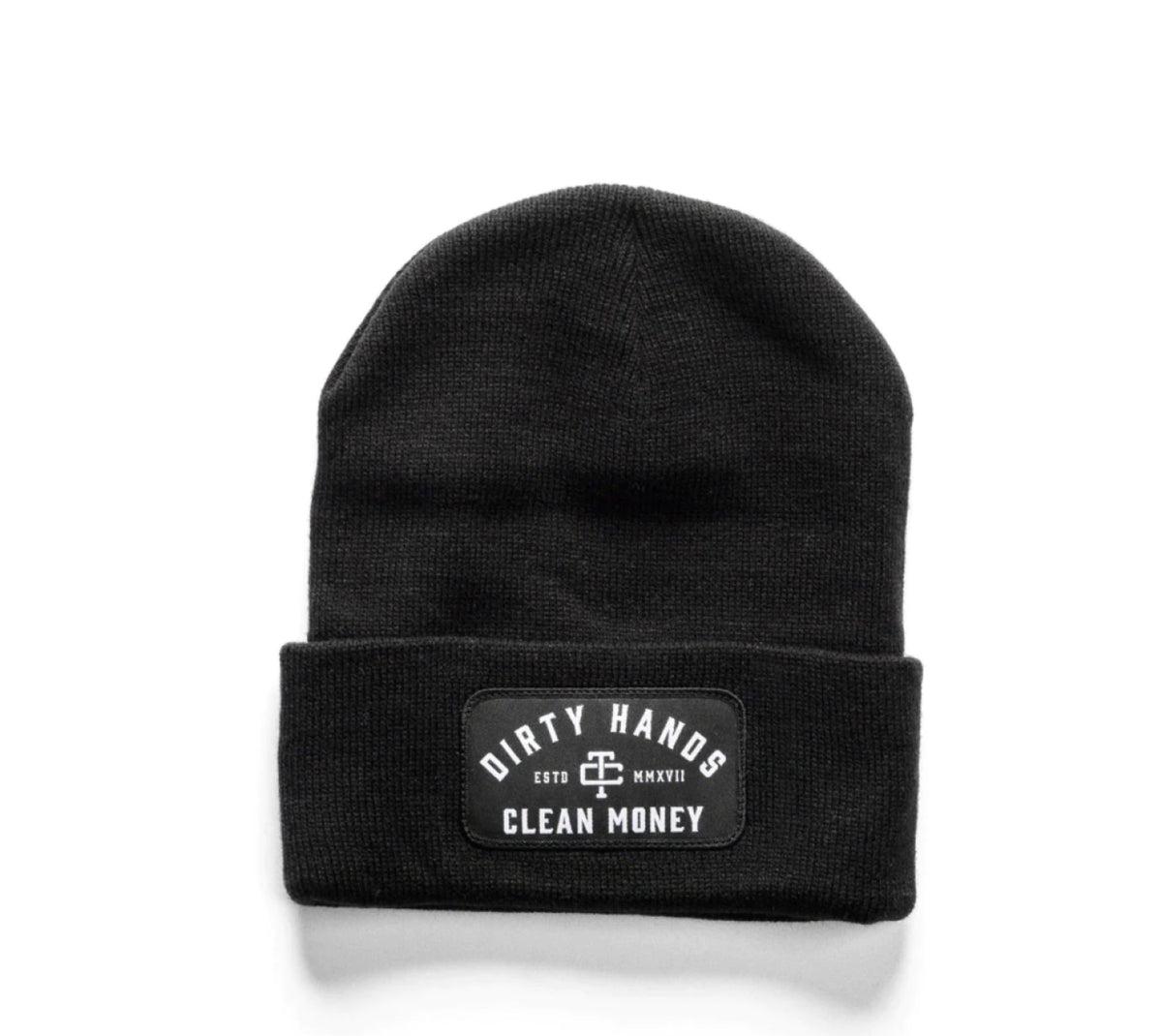 Troll Co. Premium &quot;Dirty Hands Clean Money&quot; Patch Knit Beanie - Work World - Workwear, Work Boots, Safety Gear