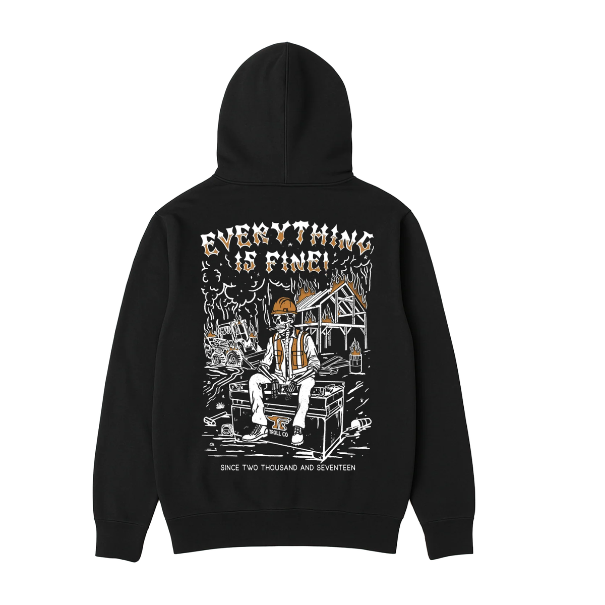 Troll Co. Men's "Everything Is Fine" Jobsite Graphic Hoodie Sweatshirts & Hoodies Troll Co.