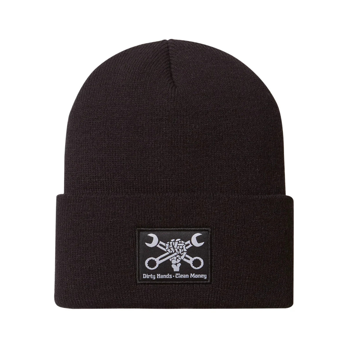 Troll Co. "Dirty Hands, Clean Money" Clutch Patch Knit Cuffed Beanie