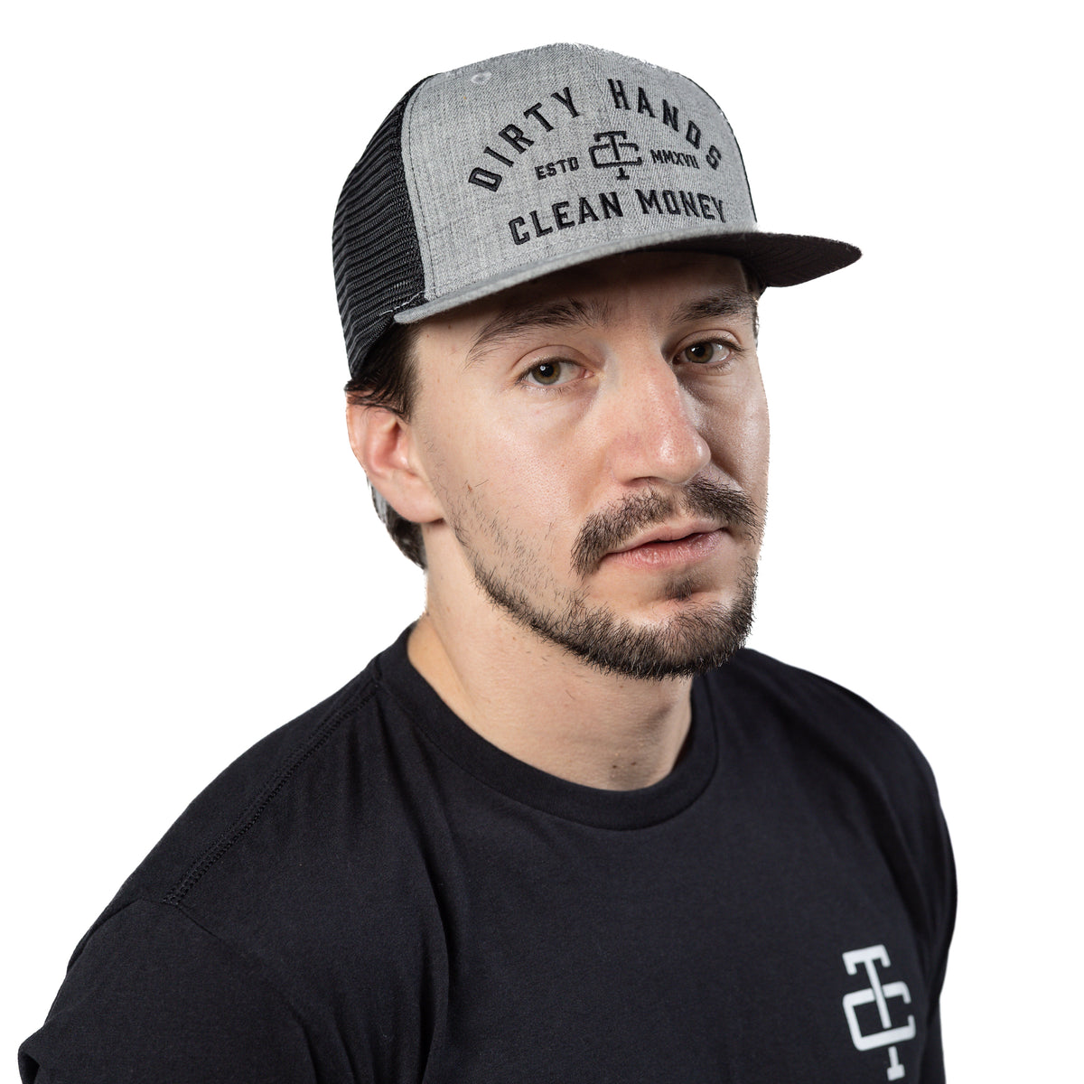 Troll Co. Men&#39;s &quot;Dirty Hands Clean Money&quot; Meshback Snapback Hat - Work World - Workwear, Work Boots, Safety Gear